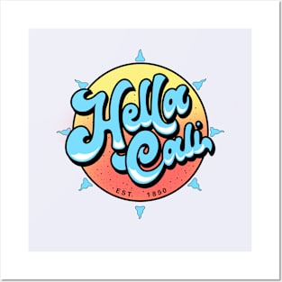 Hella Cali Blue Logo Posters and Art